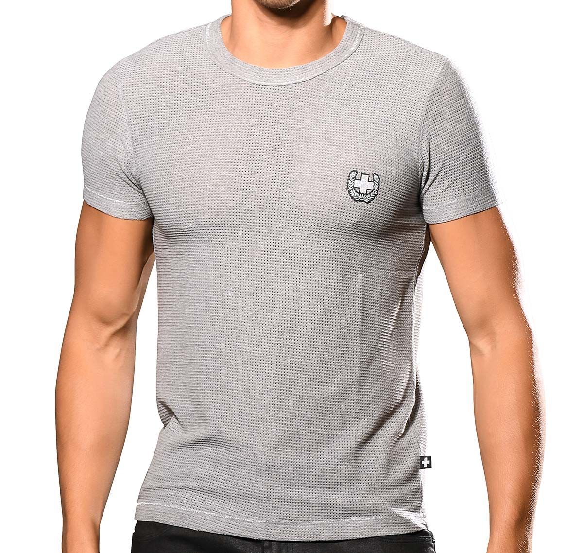 Andrew Christian T-Shirt ATHLETIC MESH TEE 10349, grey