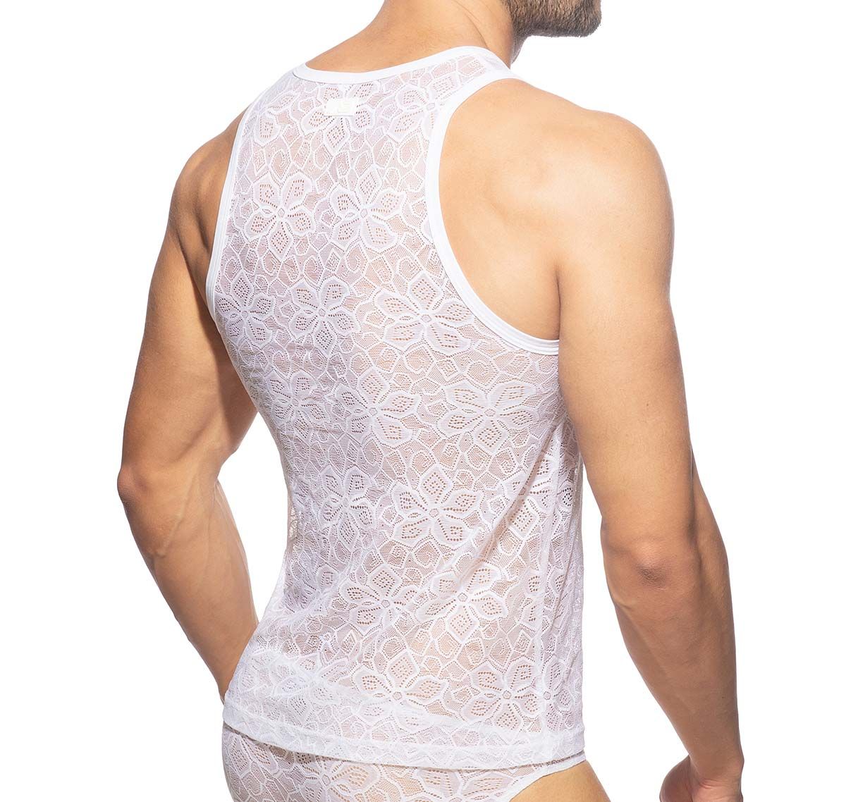 Addicted Débardeur FLOWERY LACE TANK TOP AD1077, blanc