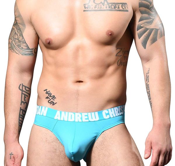 Andrew Christian Herrenslip SLOW FASHION ECO COLLECTIVE BRIEF w/Almost Naked 93201, blau