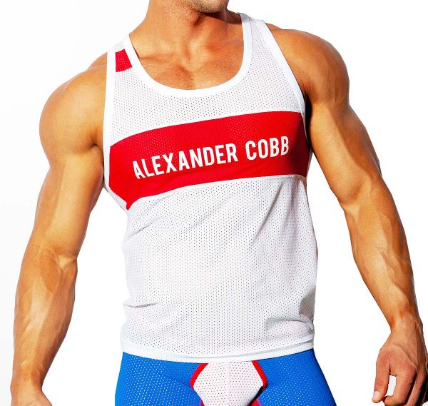 Alexander COBB Camiseta de tirantes DANAKIL, blanco/rojo