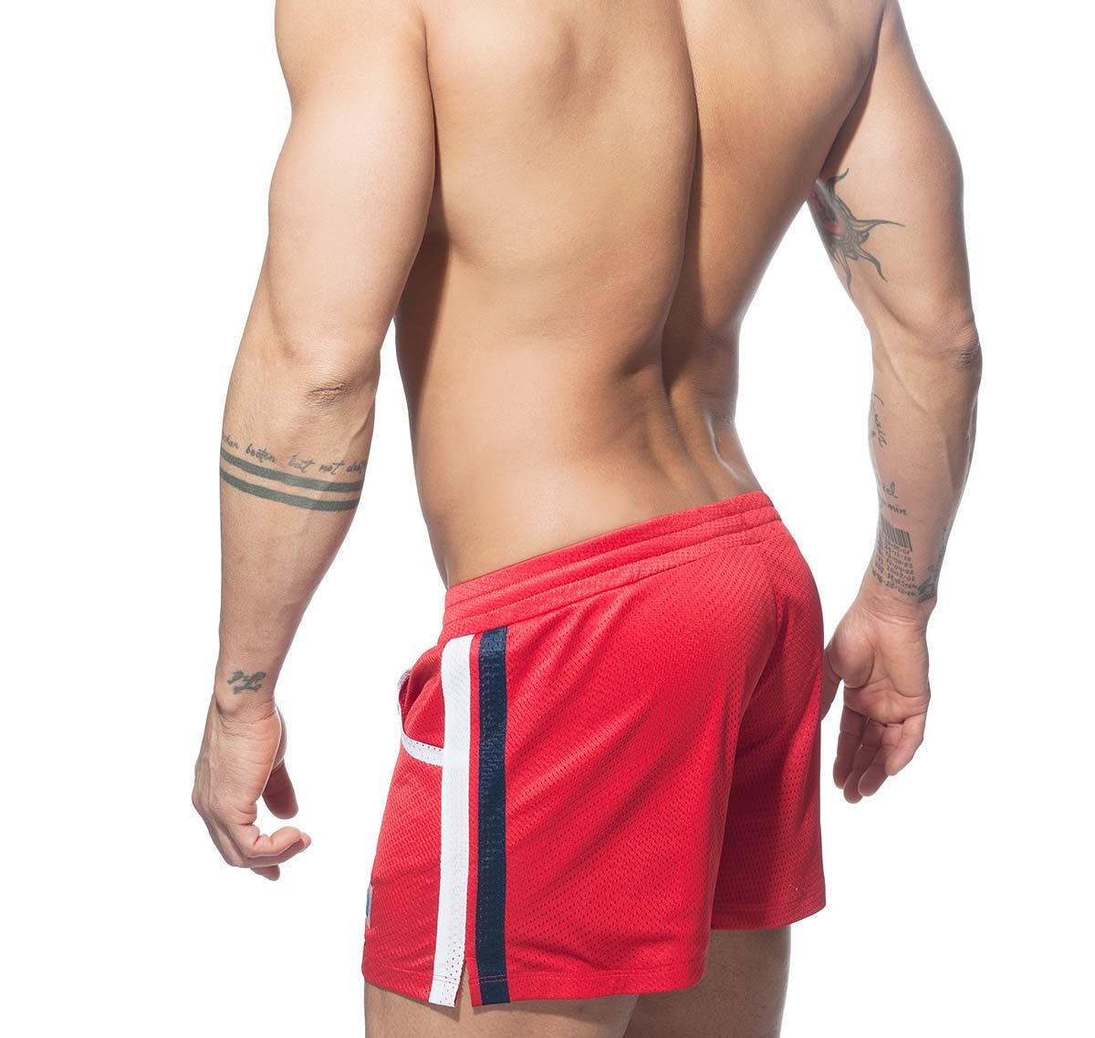 Addicted Swim Shorts MESH RAINBOW SHORT ADS178, red