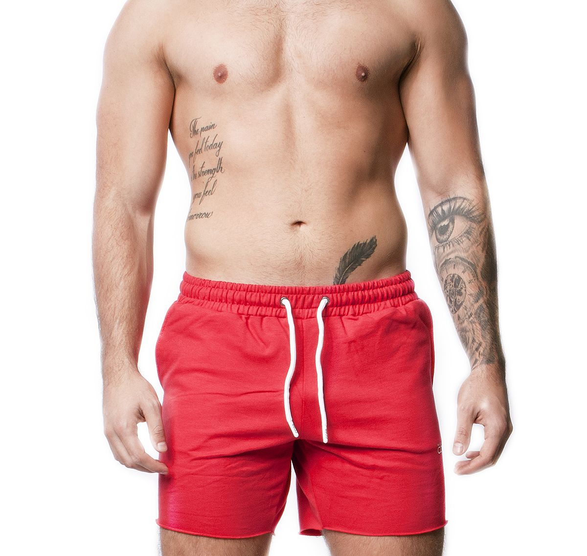 Alexander COBB Training shorts LONG RED, red