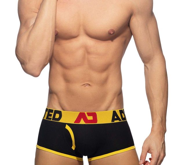 Addicted Boxer OPEN FLY COTTON TRUNK AD1203, jaune 