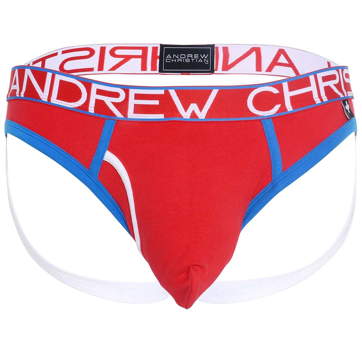 Andrew Christian Jockstrap FLY TAGLESS BRIEF JOCK w/ ALMOST NAKED 92189, red