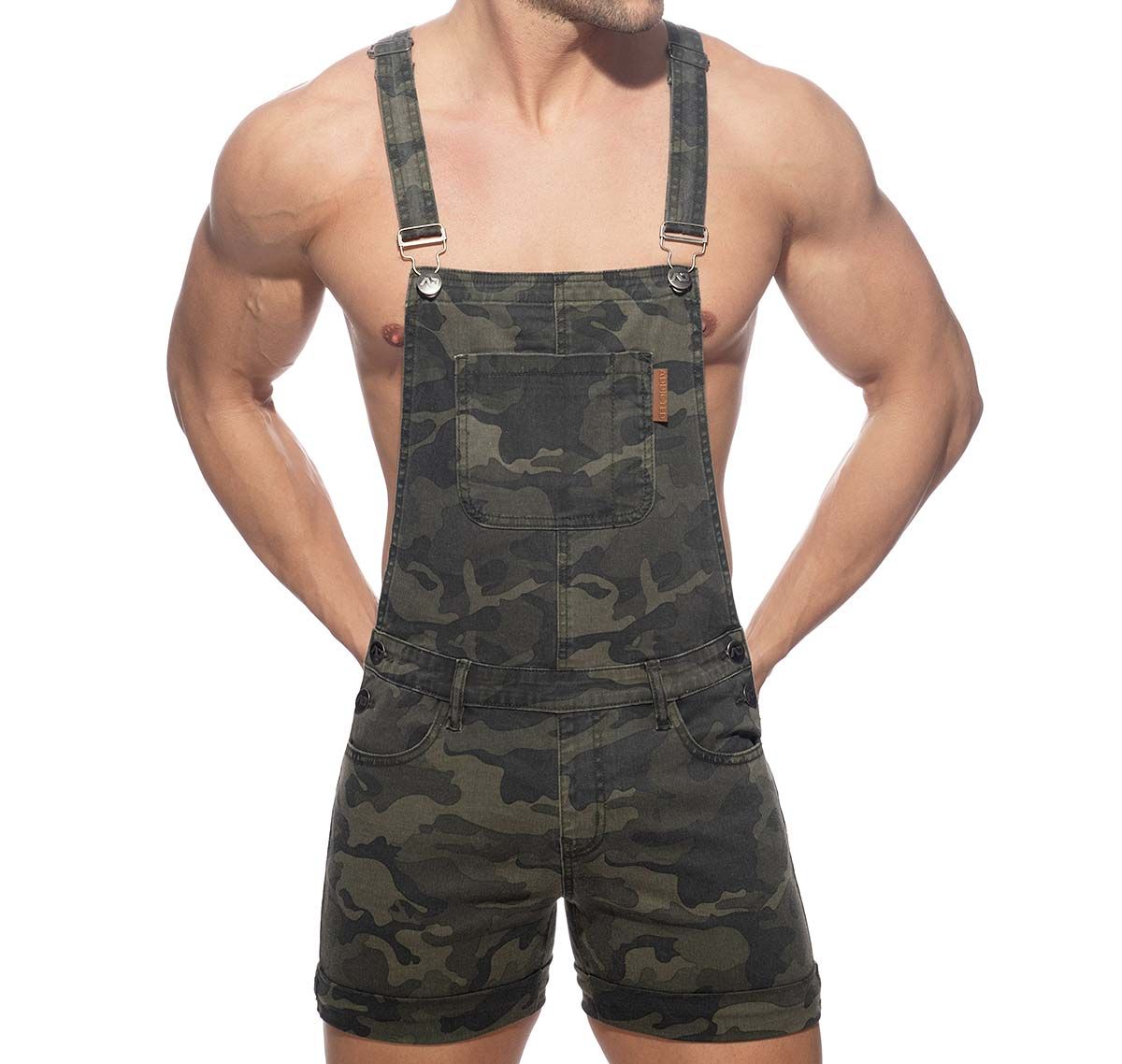 Addicted Short Overalls CAMO JEANS OVERALL AD1106, army green