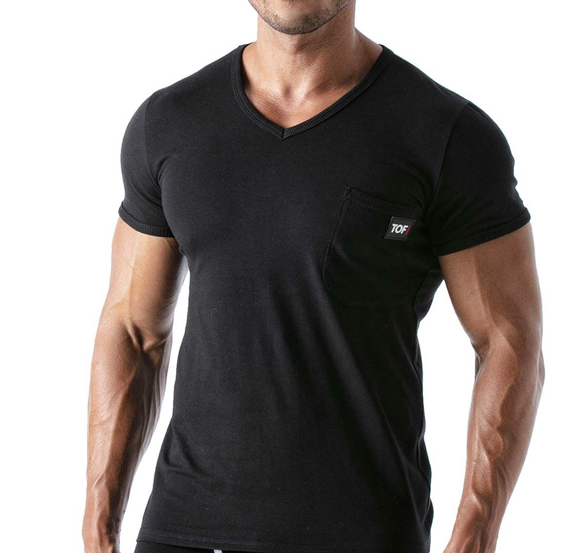 TOF T-Shirt FRENCH T-SHIRT BLACK TOF167N, black