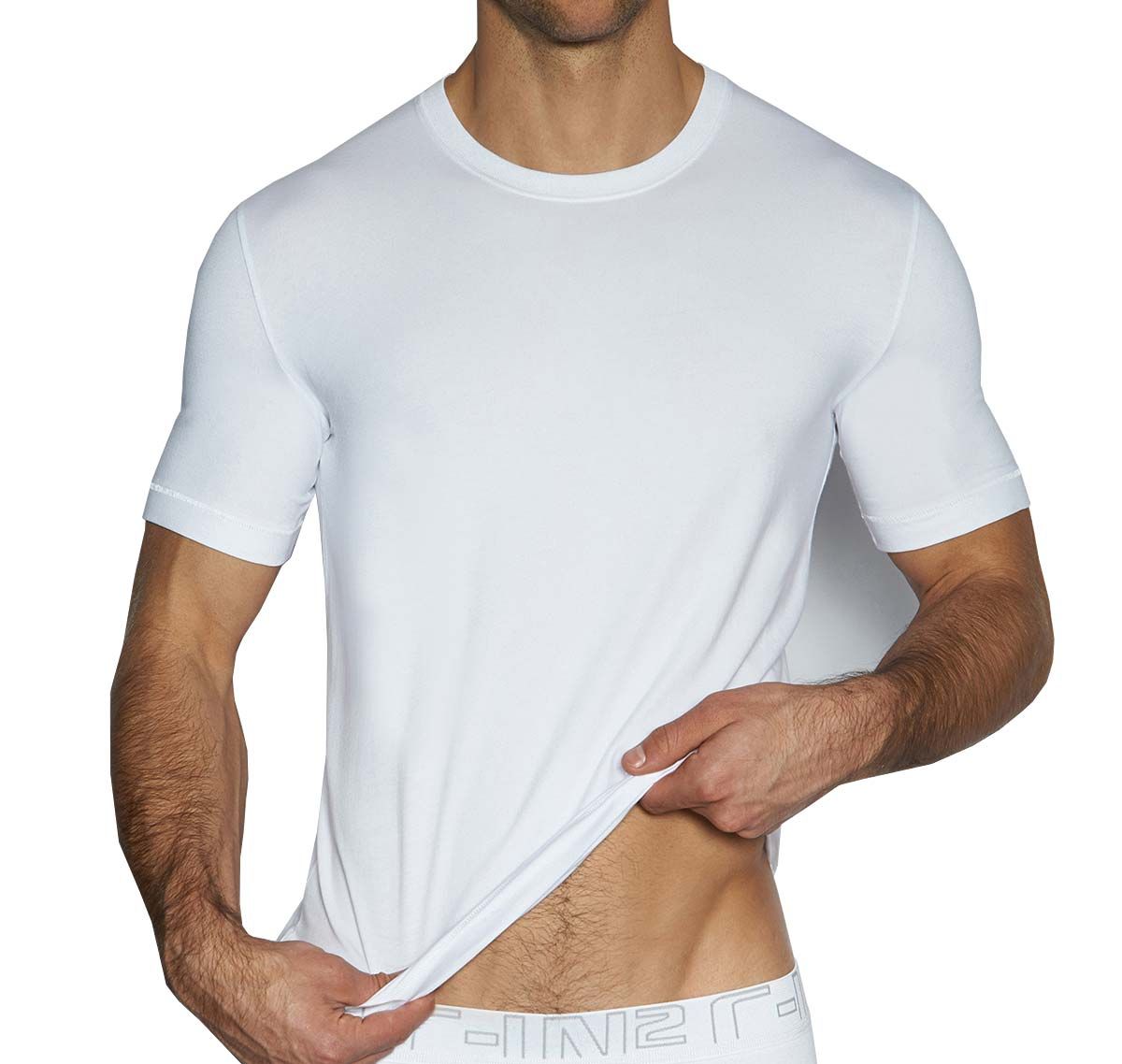 C-IN2 Paquet de 3 T-Shirts 3Pk CREW NECKS 1305-100, blanc