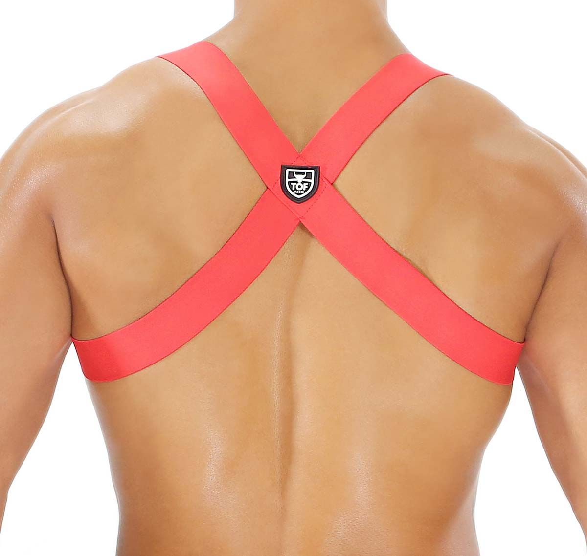 TOF Harnais PARTY BOY ELASTIC HARNESS RED H0018R, rouge
