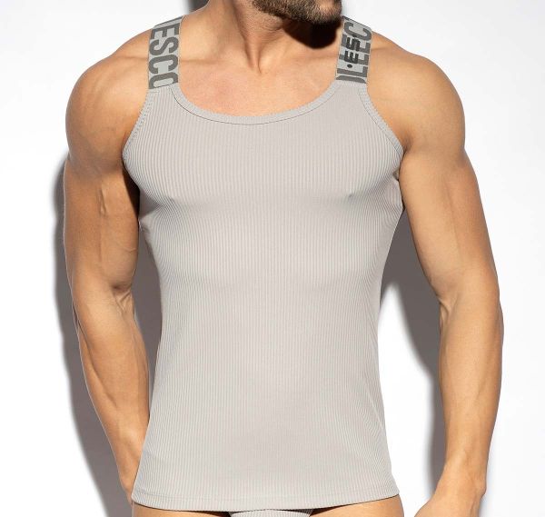 ES Collection Canotta RECYCLED RIB TANK TOP TS294, grigio 