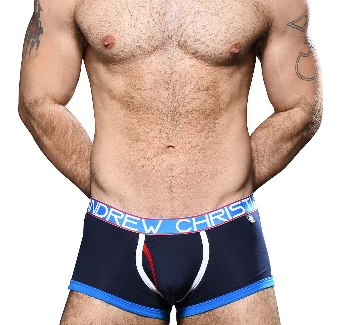 Andrew Christian Boxers FLY TAGLESS BOXER w/ ALMOST NAKED 92188, navy
