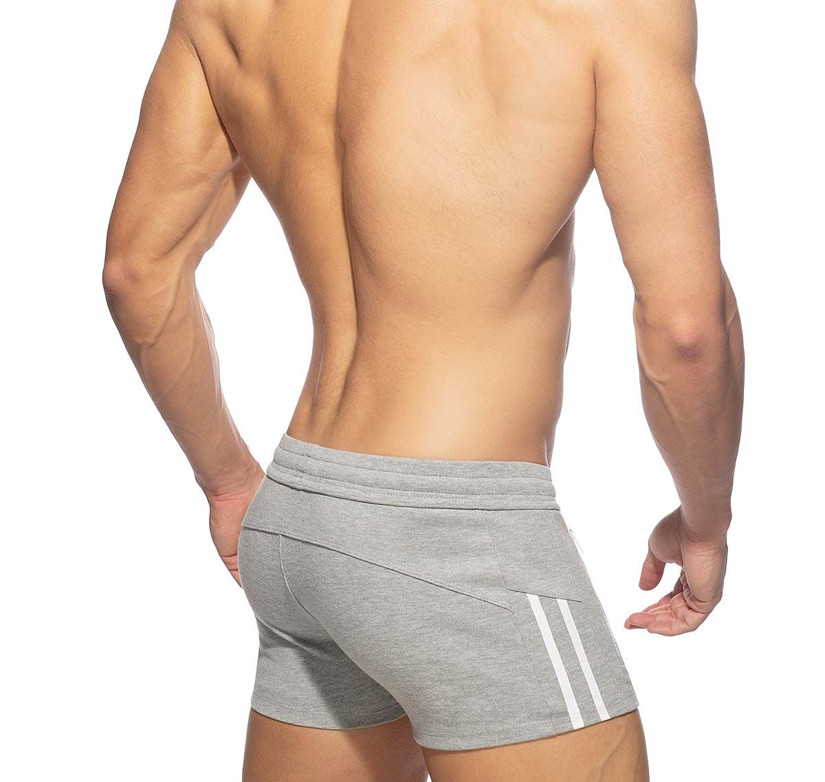 Addicted Short deportivo DOUBLE ZIP SPORTS SHORTS AD1013, gris