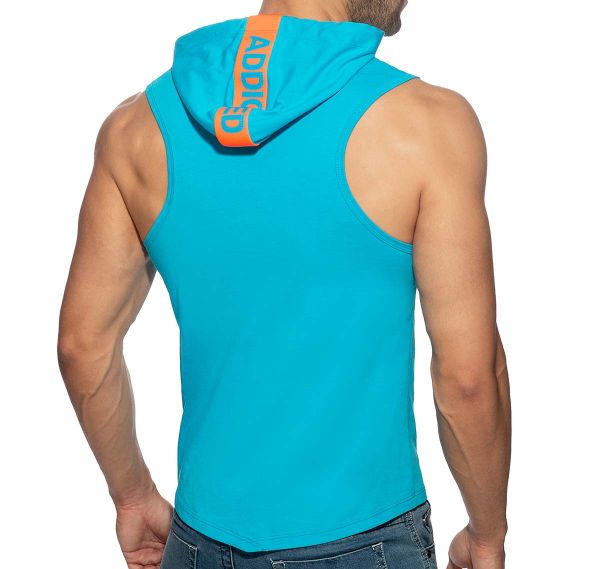 Addicted Hooded shirt BAND COTTON HOODY AD1001, turquoise