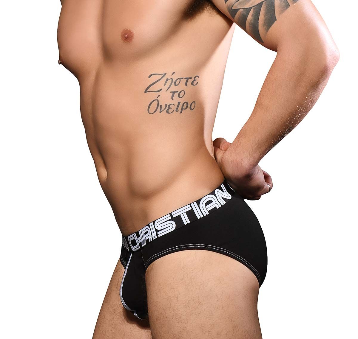 Andrew Christian Slip HAPPY BRIEF w/ Almost Naked 92528, noir