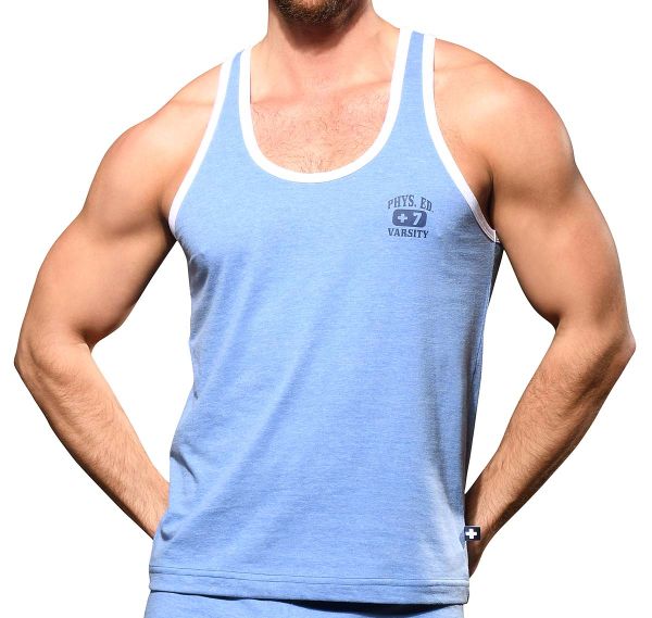 Andrew Christian Camiseta de tirantes PHYS. ED. VARSITY TANK 2897, azul 