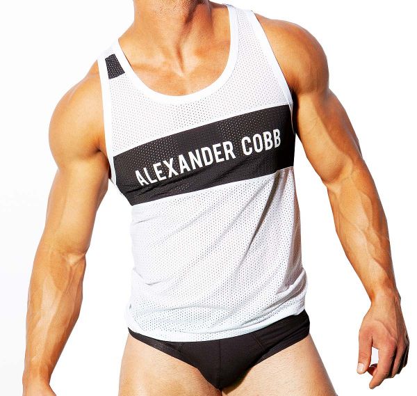 Alexander COBB Camiseta de tirantes KAROO, blanco/negro