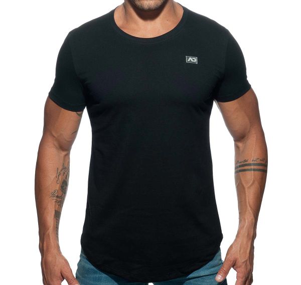 Addicted Camiseta BASIC U-NECK T-SHIRT AD696, negro 