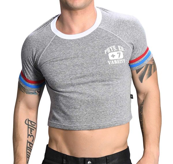 Andrew Christian T-Shirt PHYS. ED. CROPPED TEE 10267, gris 