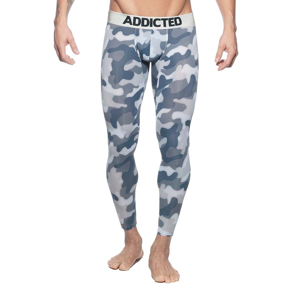 Addicted Pantalones térmicos BOTTOMLESS CAMO LONG JOHN AD695, camouflage-gris