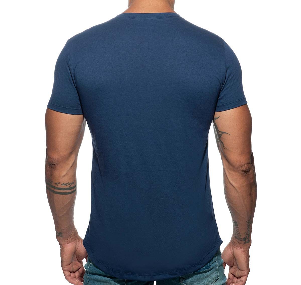 Addicted T-Shirt BASIC U-NECK T-SHIRT AD696, navy