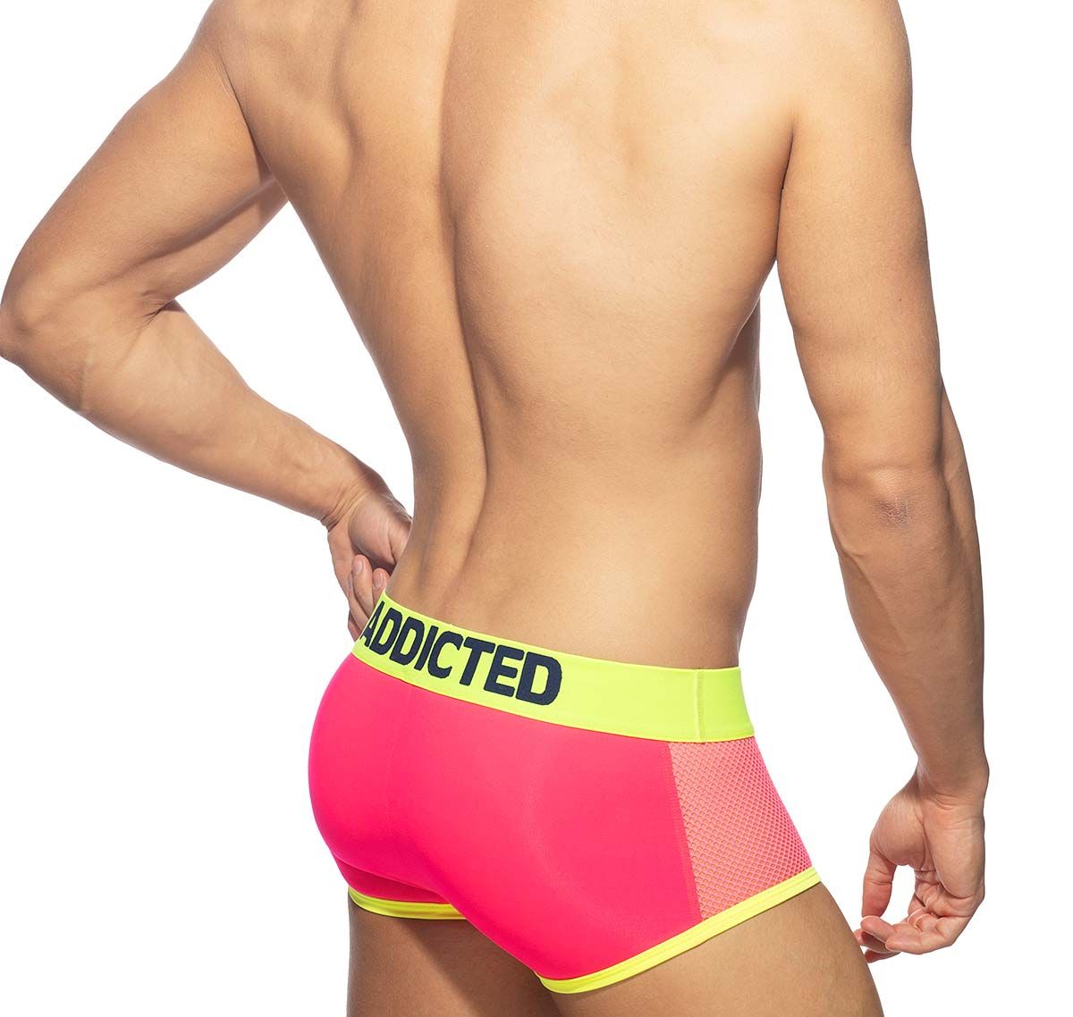 Addicted Boxers NEON MESH TRUNK AD1219, neon pink