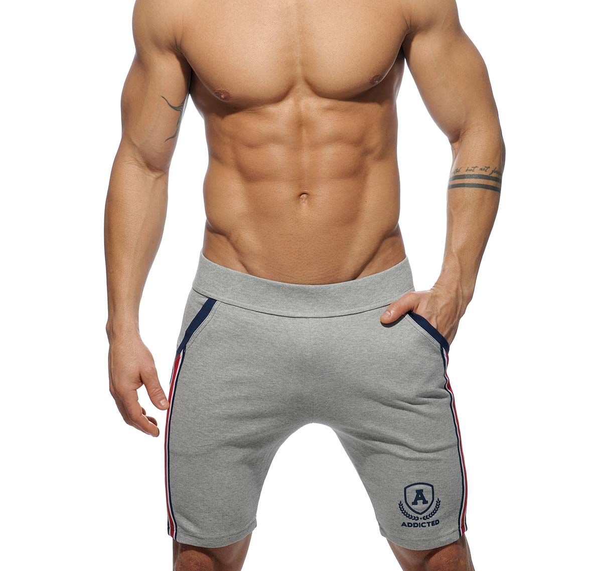 Addicted Training shorts MEDIUM TIGHT PANT INTERCOTTON AD336, grey