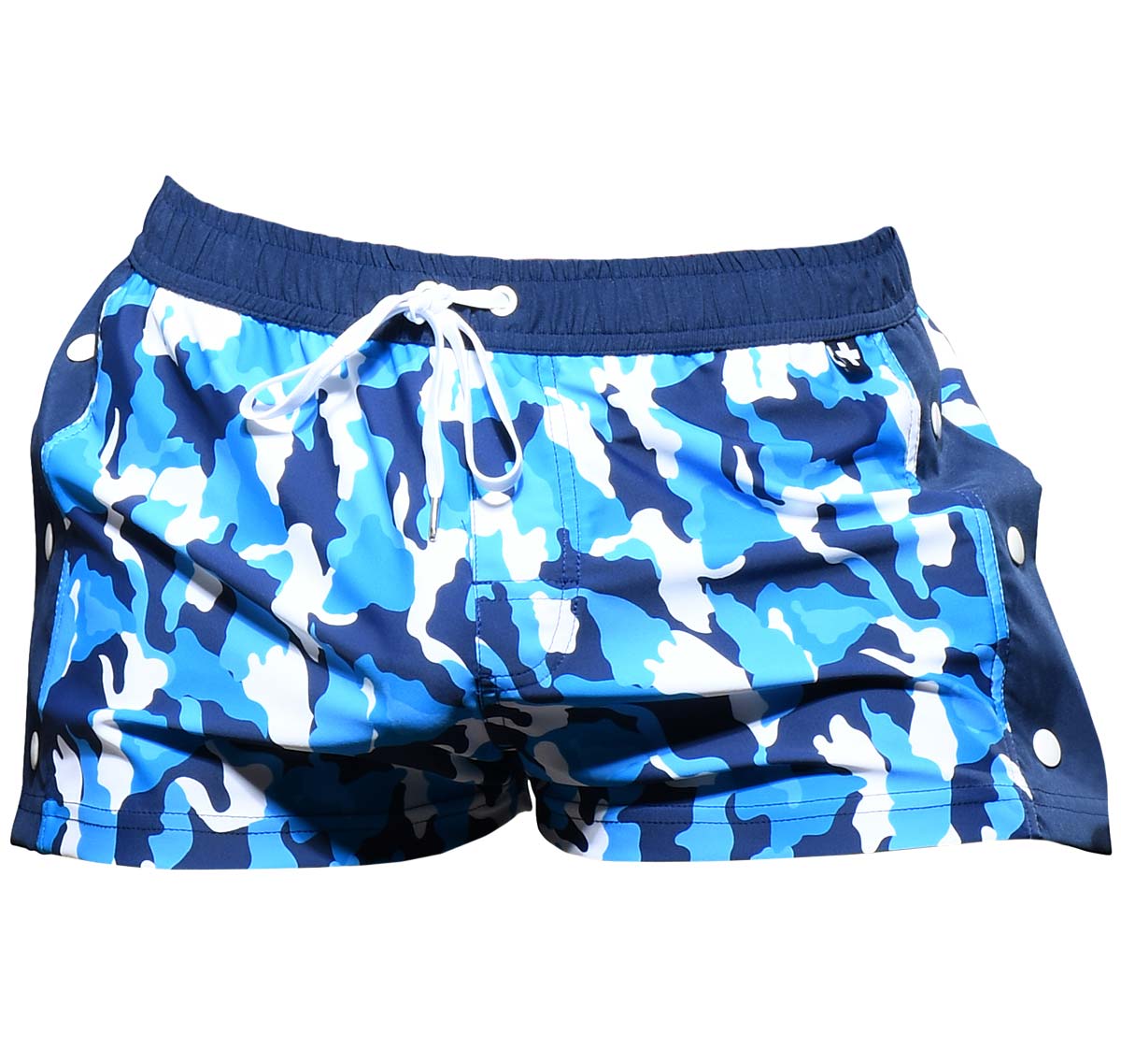 Andrew Christian Badeshorts BLUE CAMO SNAP SWIM SHORT 7914, blau |  Badeshorts | Swimwear