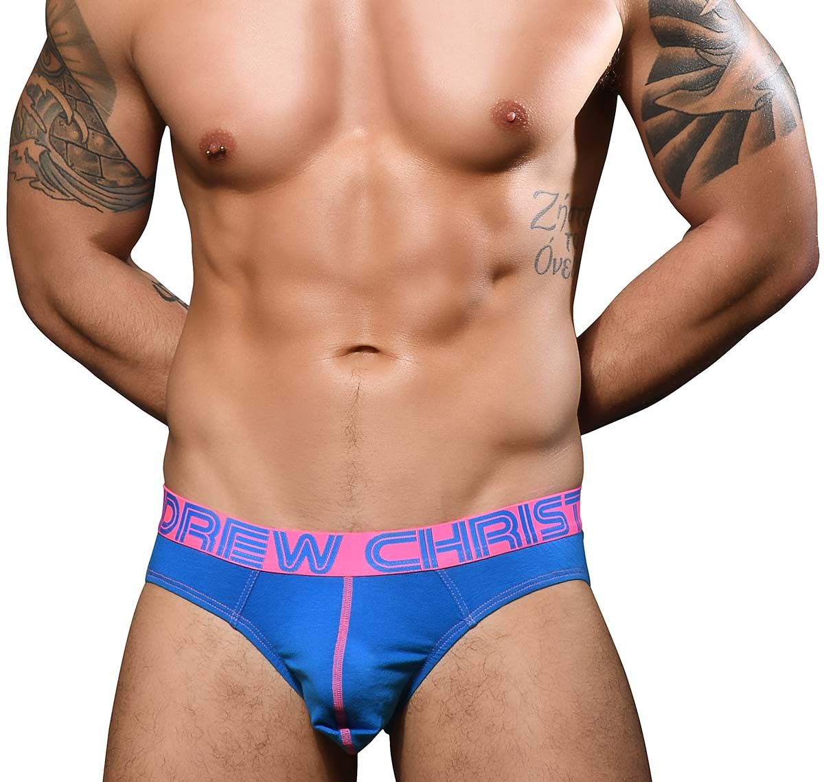Andrew Christian Slip HAPPY BRIEF w/ Almost Naked 92528, azul