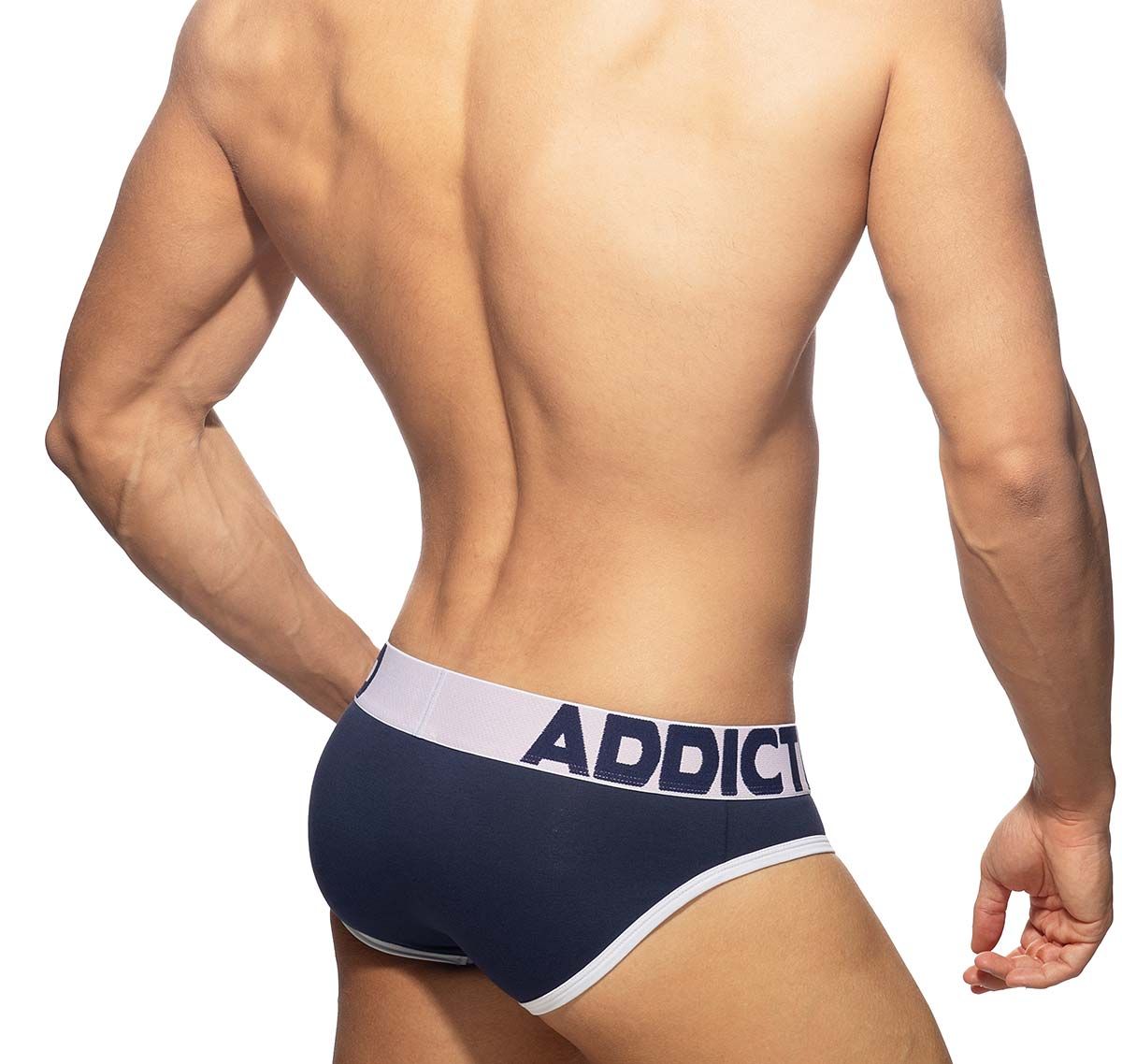Addicted Slip OPEN FLY COTTON BRIEF AD1202, blanc