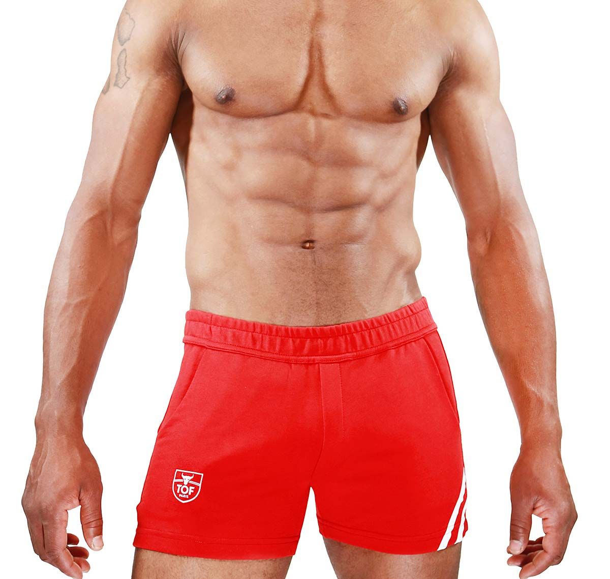 TOF Pantaloni sportivi corti PARIS SHORTS RED SH0009RB, rosso