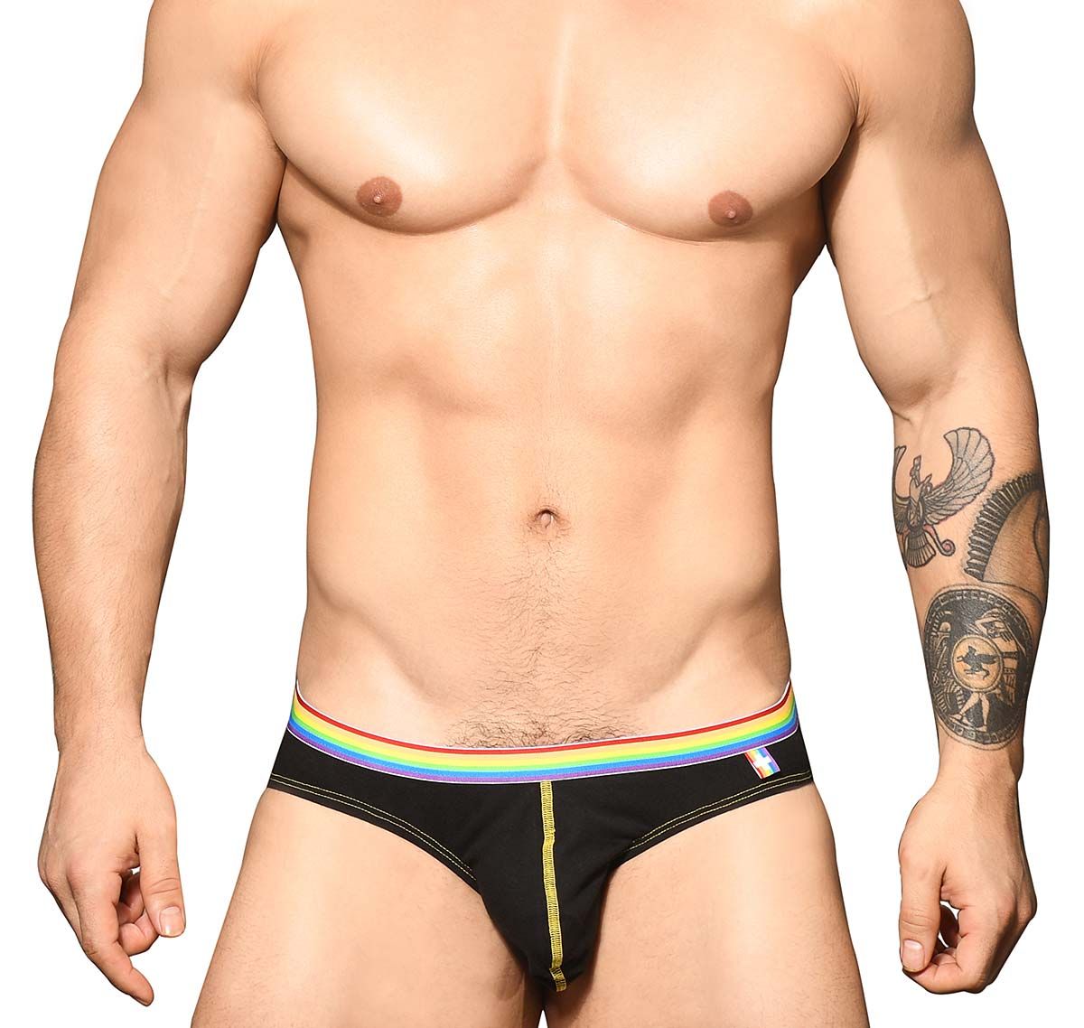 Andrew Christian 3 Paquet Slips BOY BRIEF UNICORN 3-PACK w/Almost Naked 91702, rouge/bleu/noir