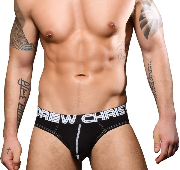 Andrew Christian Slip HAPPY BRIEF w/ Almost Naked 92528, noir 