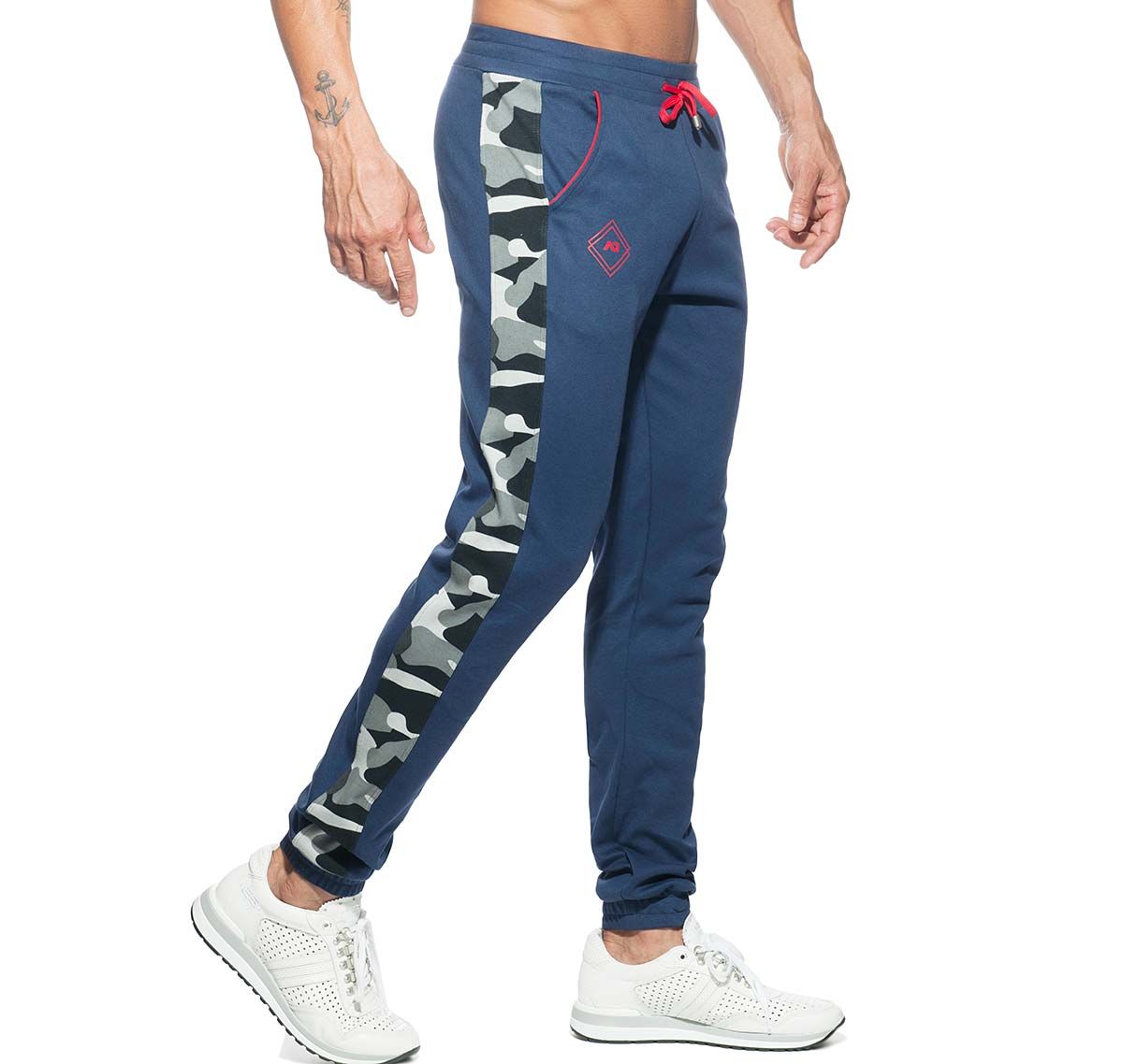 Addicted Pantalón deportivo SPORT CAMO PANT AD661, azul marino