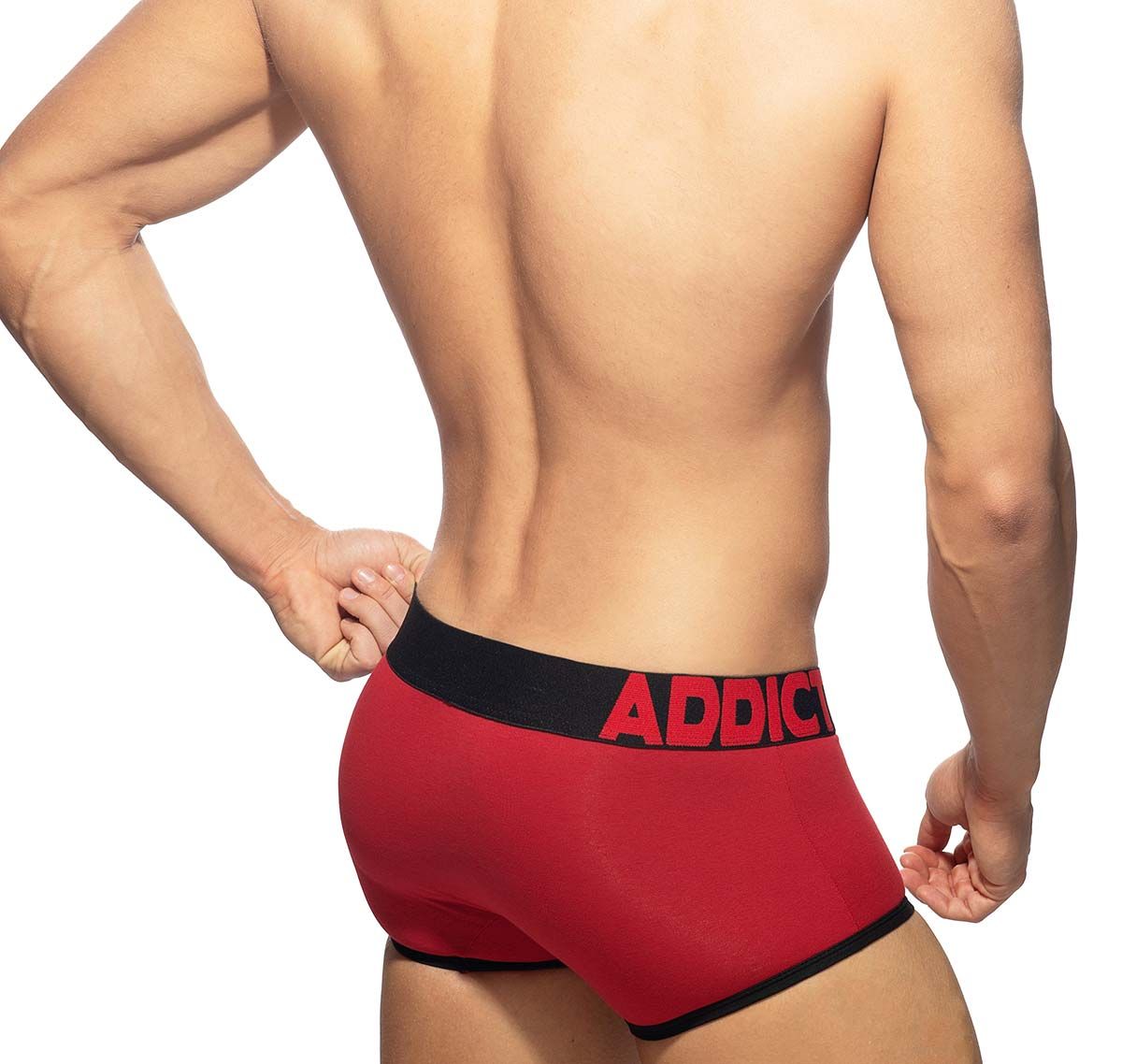Addicted Boxer OPEN FLY COTTON TRUNK AD1203, noir