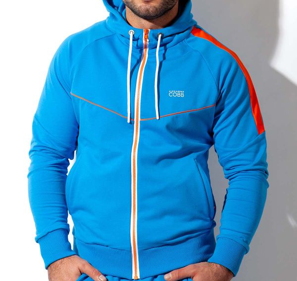 Alexander COBB sport jacket 10CAW-17 HOODY BLUE-ORANGE, blue
