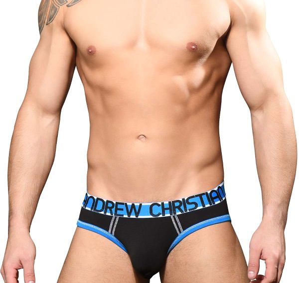 Andrew Christian Slip ALMOST NAKED COTTON BRIEF 92359, negro 