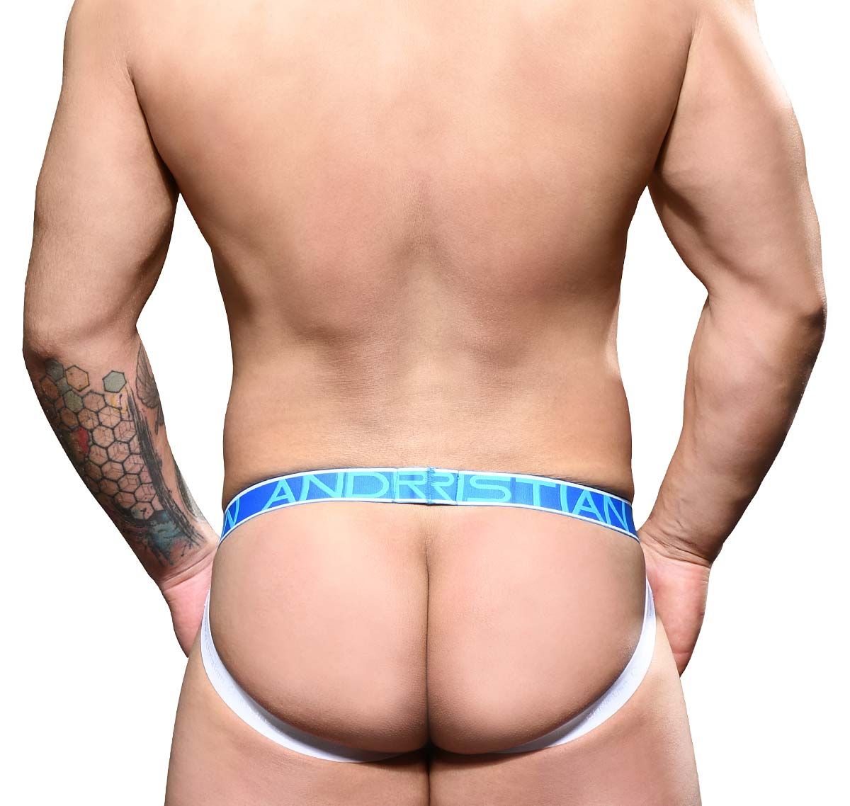 Andrew Christian Suspensorio FLY TAGLESS BRIEF JOCK w/ ALMOST NAKED 92189, azul