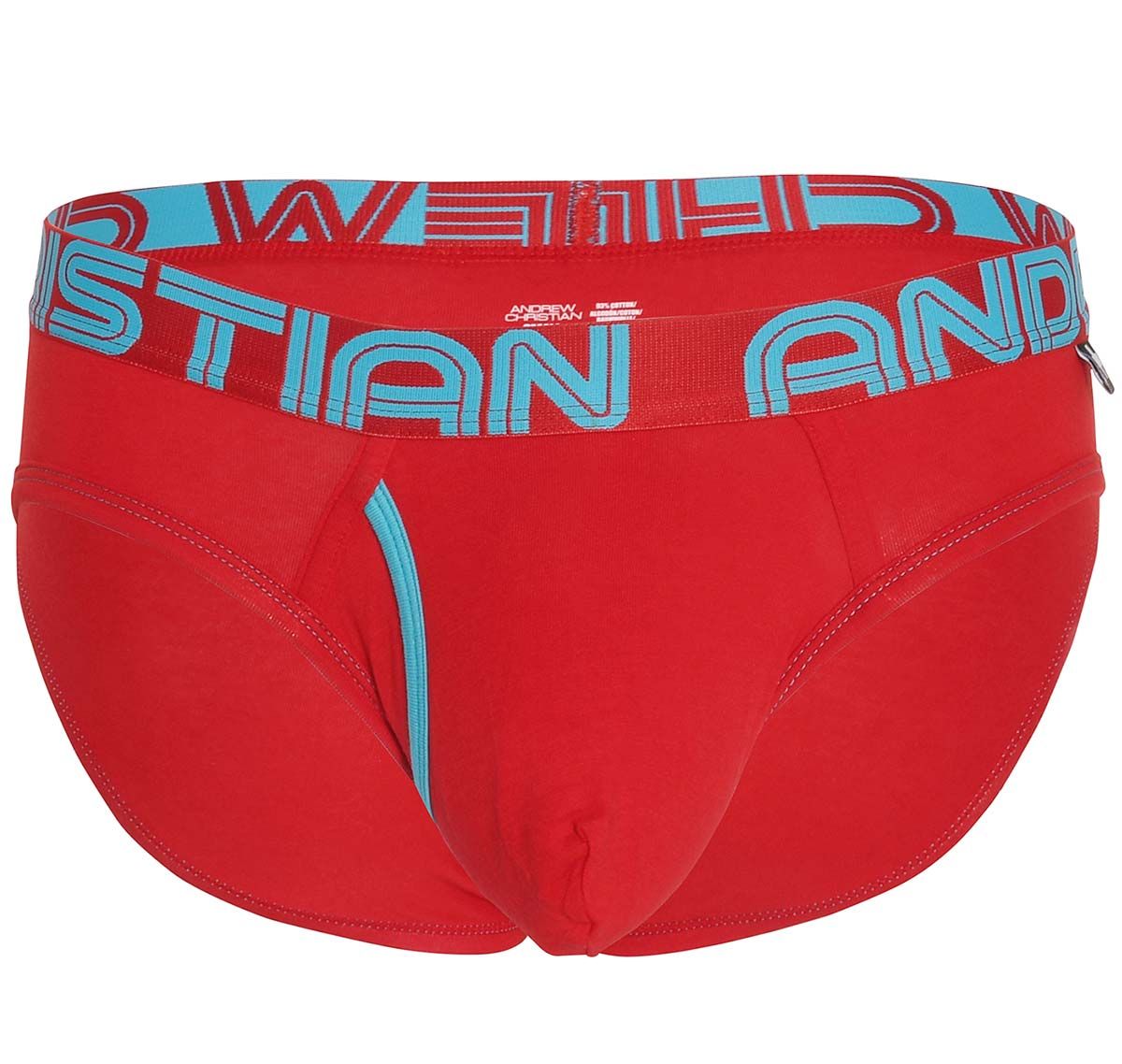Andrew Christian Slip FLY TAGLESS BRIEF w/ ALMOST NAKED 92587, rosso