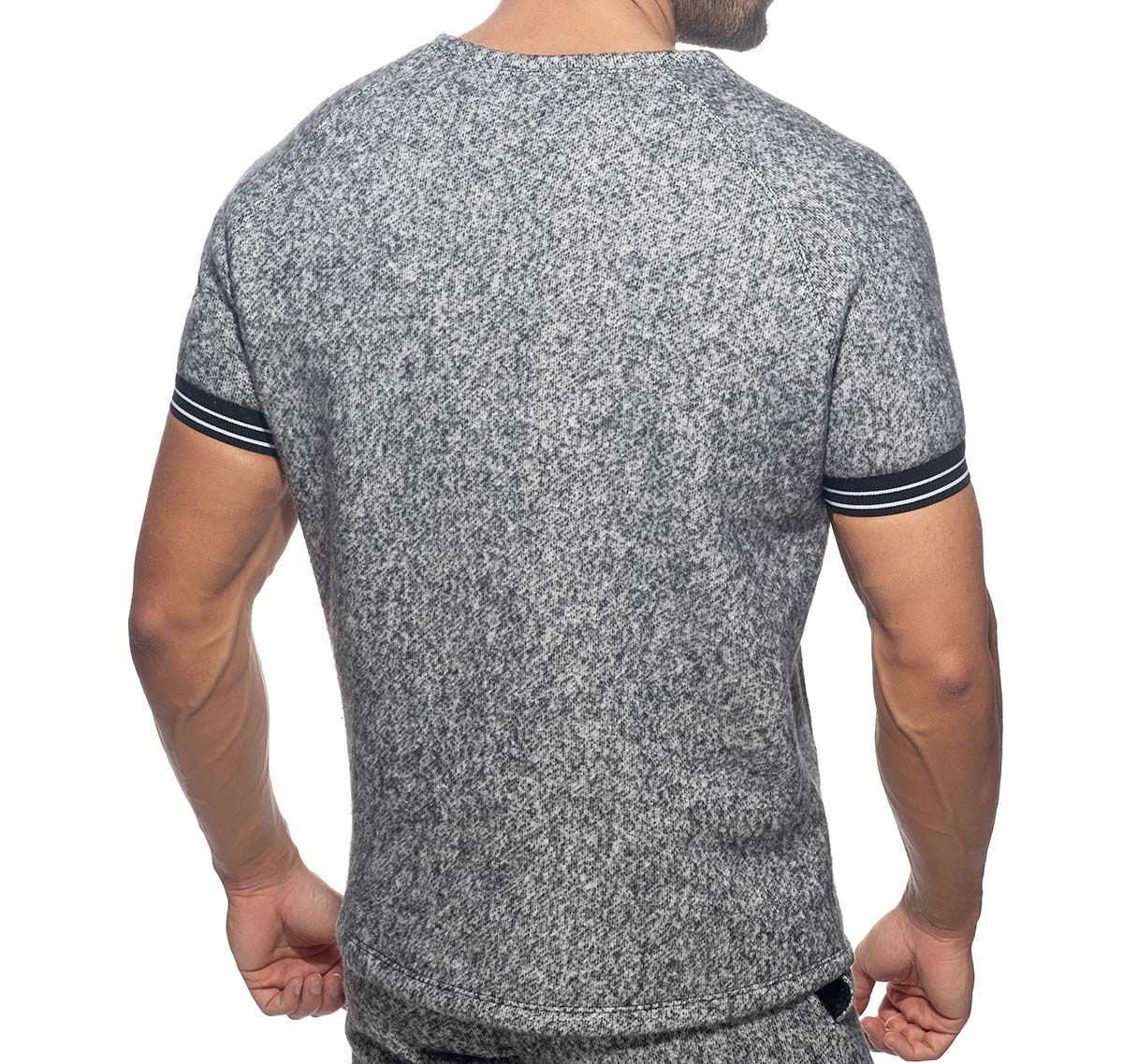 Addicted Camiseta MOTTLED JUMPER T-SHIRT AD1211, negro