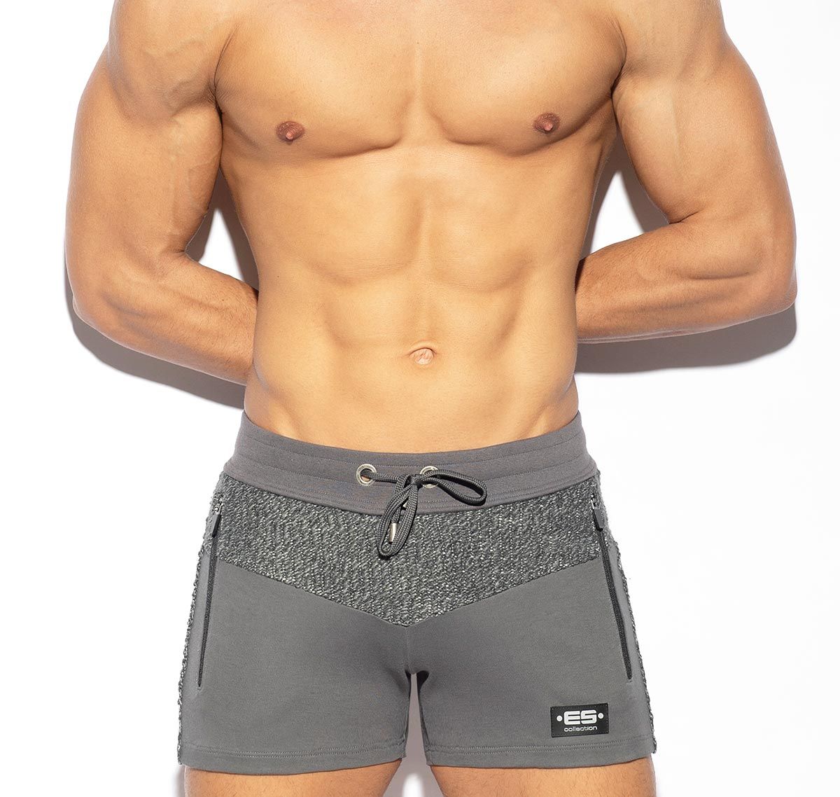 ES Collection Short deportivo CHARCAOL RUSTIC SPORTS SHORTS SP283, gris