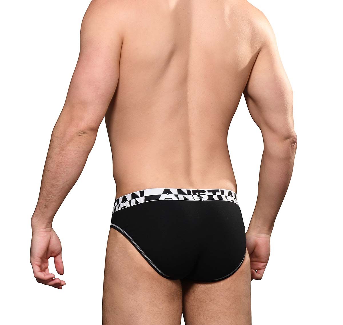 Andrew Christian Slip ALMOST NAKED HANG-FREE BRIEF 93018, negro