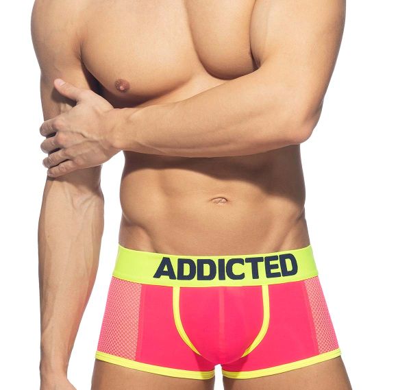 Addicted Boxers NEON MESH TRUNK AD1219, neon pink