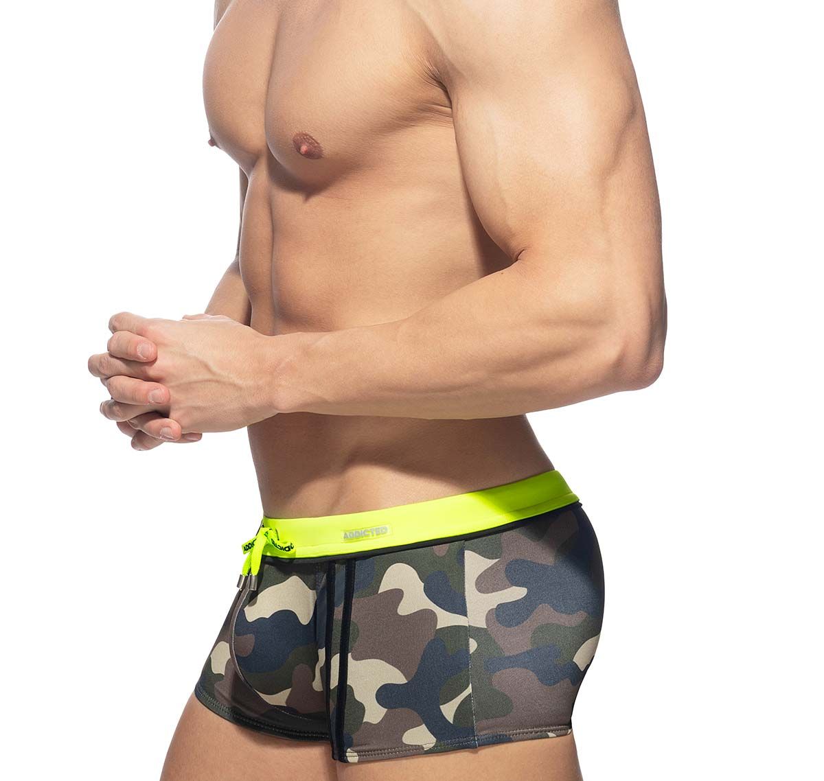 Addicted Badehose SPORT DETAIL BINDING BOXER ADS133, camouflage