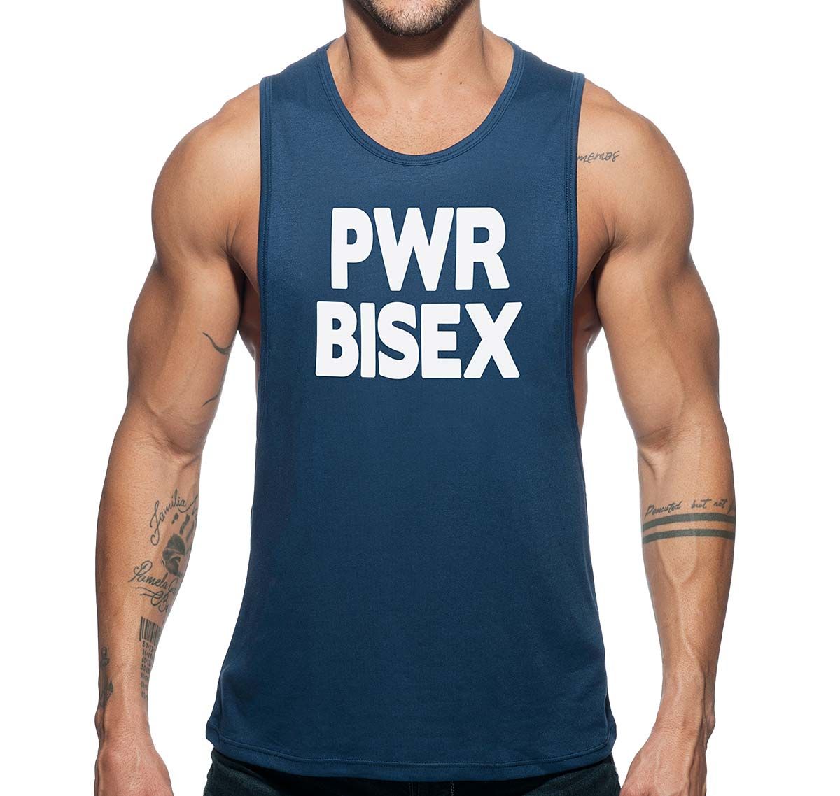 Addicted Camiseta de tirantes POWER BISEX TANK TOP AD1014, azul marino
