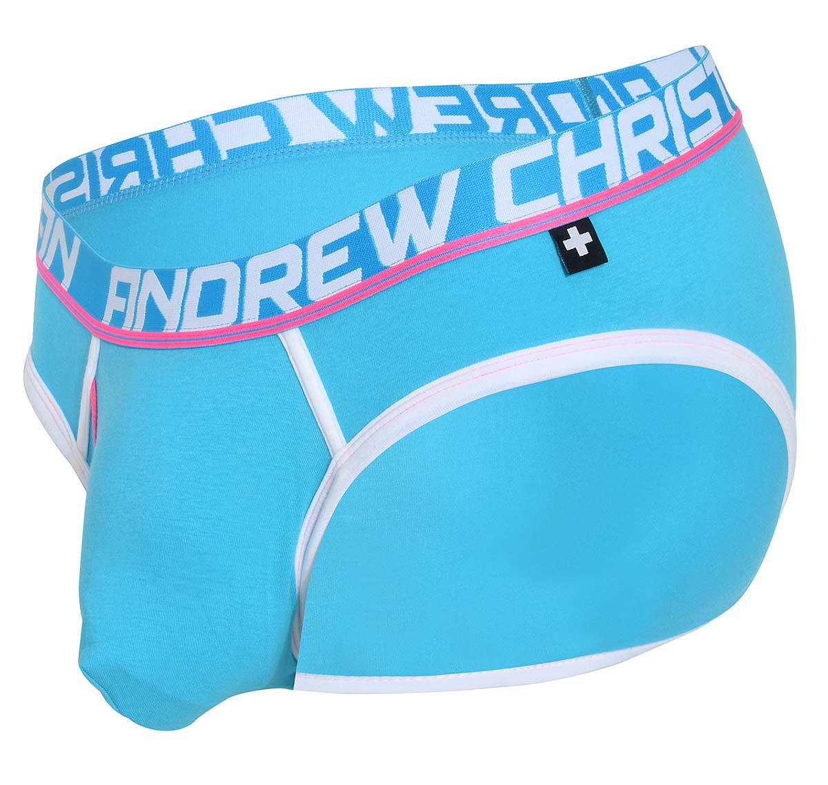 Andrew Christian Slip FLY TAGLESS BRIEF w/ ALMOST NAKED 92049, bleu