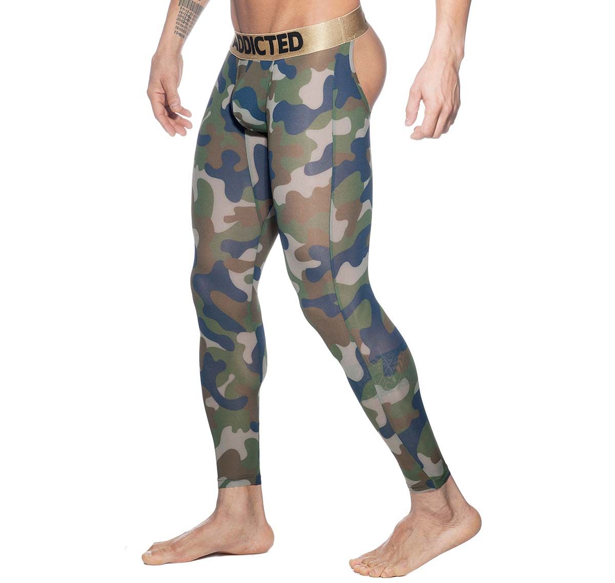 Addicted long underpants BOTTOMLESS CAMO LONG JOHN AD695, camouflage
