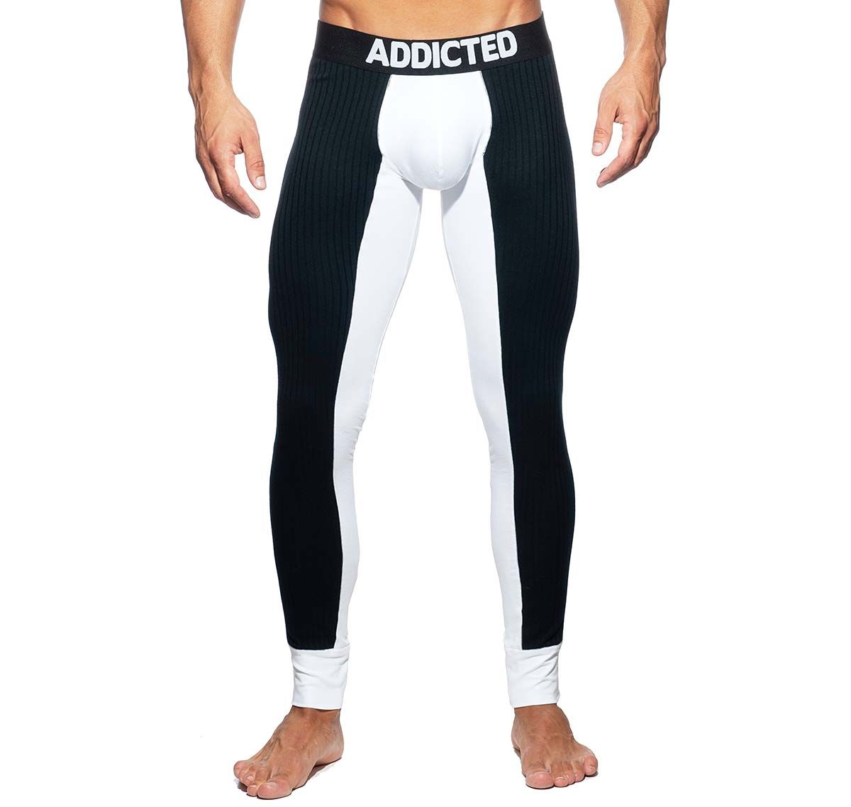 Addicted long underpants RIB COMBI LONG JOHN AD780, white