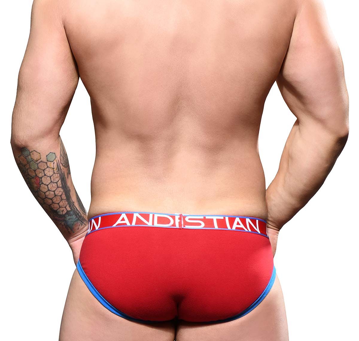 Andrew Christian Slip FLY TAGLESS BRIEF w/ ALMOST NAKED 92187, rojo