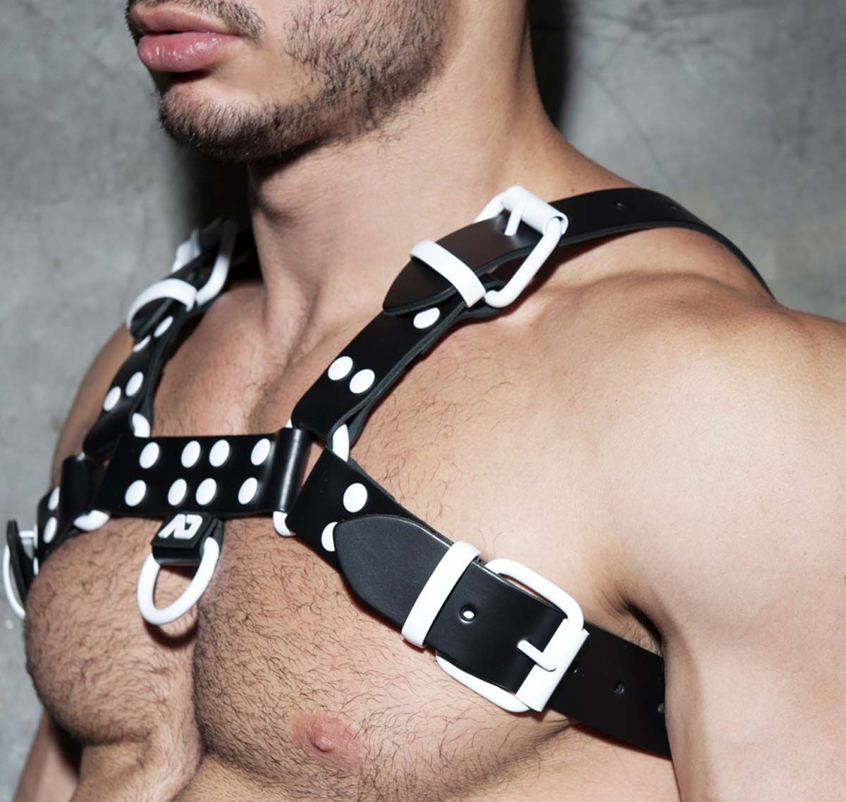 AD FETISH Imbracatura LEATHER COLOR HARNESS ADF119, bianco