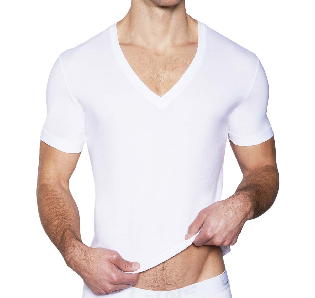 C-IN2 T-Shirt CORE DEEP V-NECK, blanc