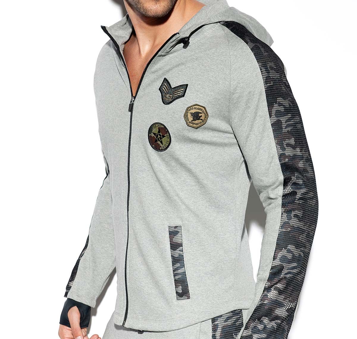ES Collection Chaqueta con capucha ARMY PADDED SPORT JACKET SP220, gris